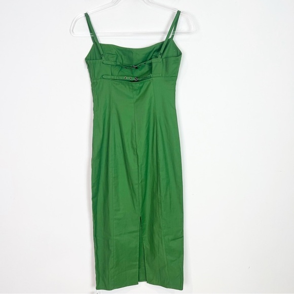 REFORMATION GREEN SLEEVELESS STRETCH MIDI JAYDEN DRESS WOMENS SZ XS - Picture 5 of 8